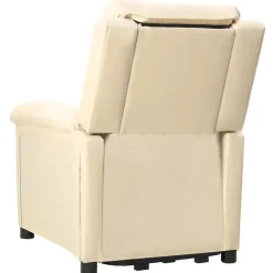 vidaXL Sillón elevable tela Crema