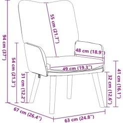 vidaXL sillón 63 x 67 x 94 cm tela Gris claro Outlet
