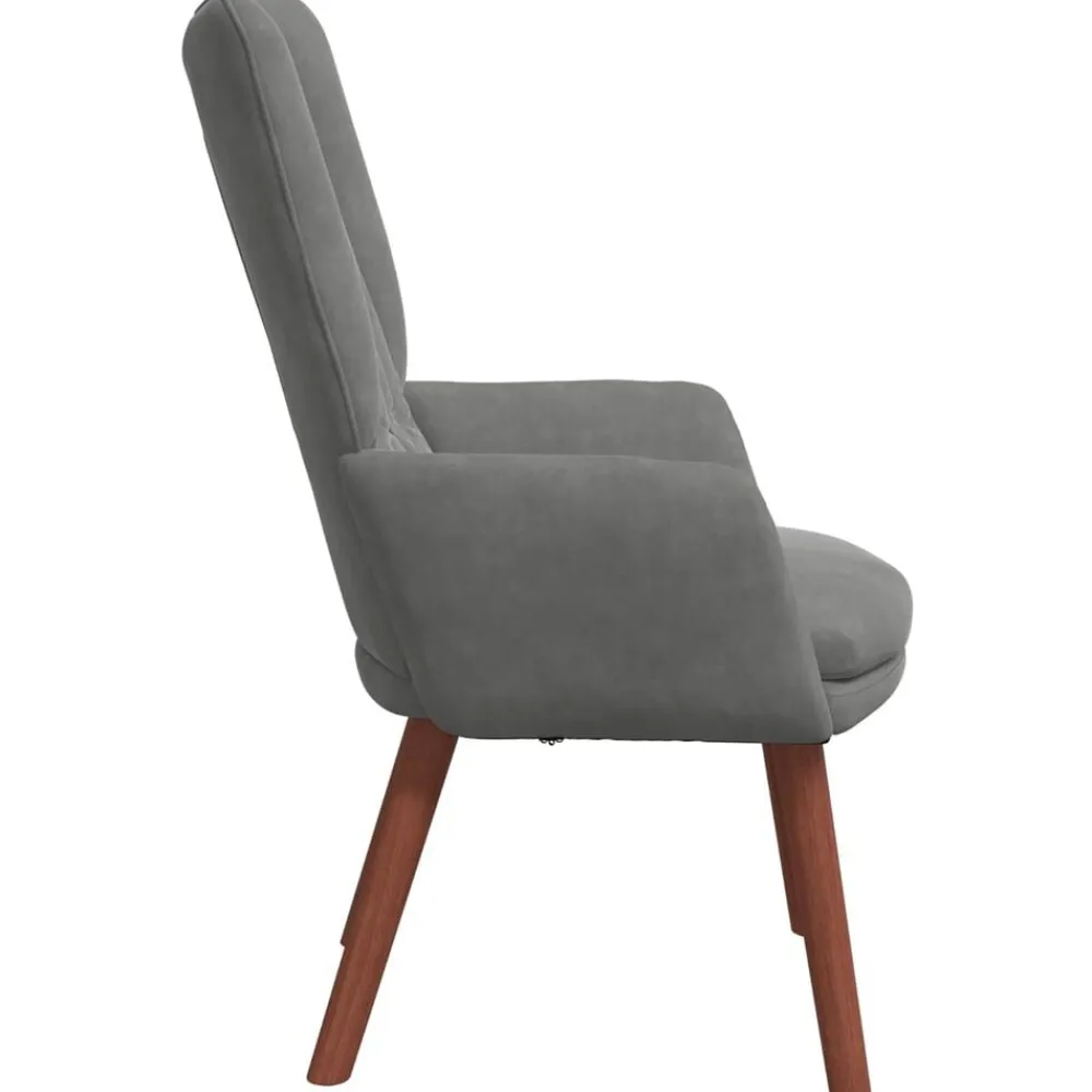 vidaXL sillón 63 x 67 x 94 cm Terciopelo Gris oscuro Online