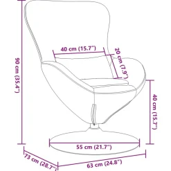 vidaXL Sillas-Sillón huevo Terciopelo