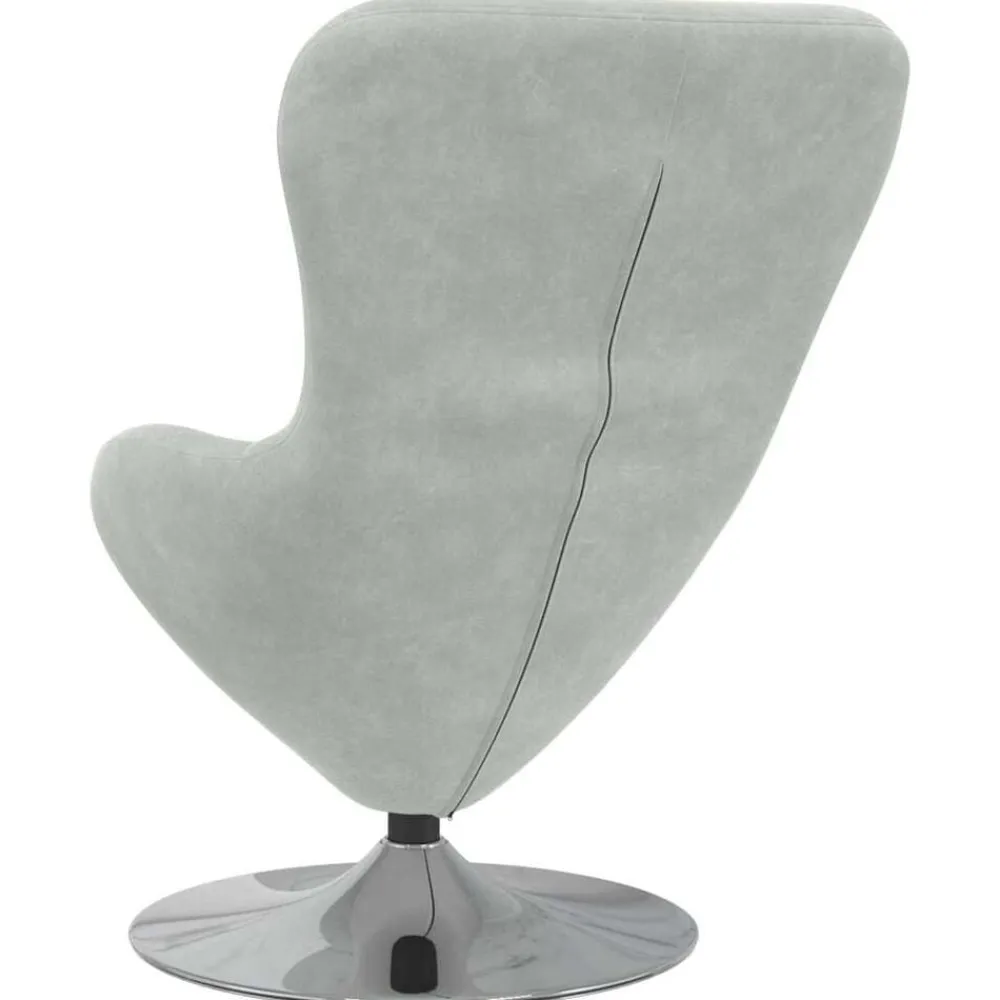 vidaXL Sillón huevo Terciopelo Gris claro Hot