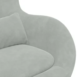 vidaXL Sillón huevo Terciopelo Gris claro Hot