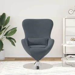 vidaXL Sillas-Sillón huevo Terciopelo