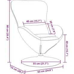 vidaXL Sillas-Sillón huevo Terciopelo