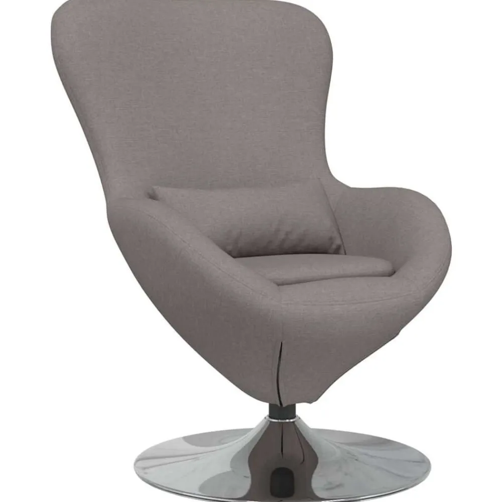 vidaXL Sillas-Sillón huevo 63 x 73 x 90 cm tela