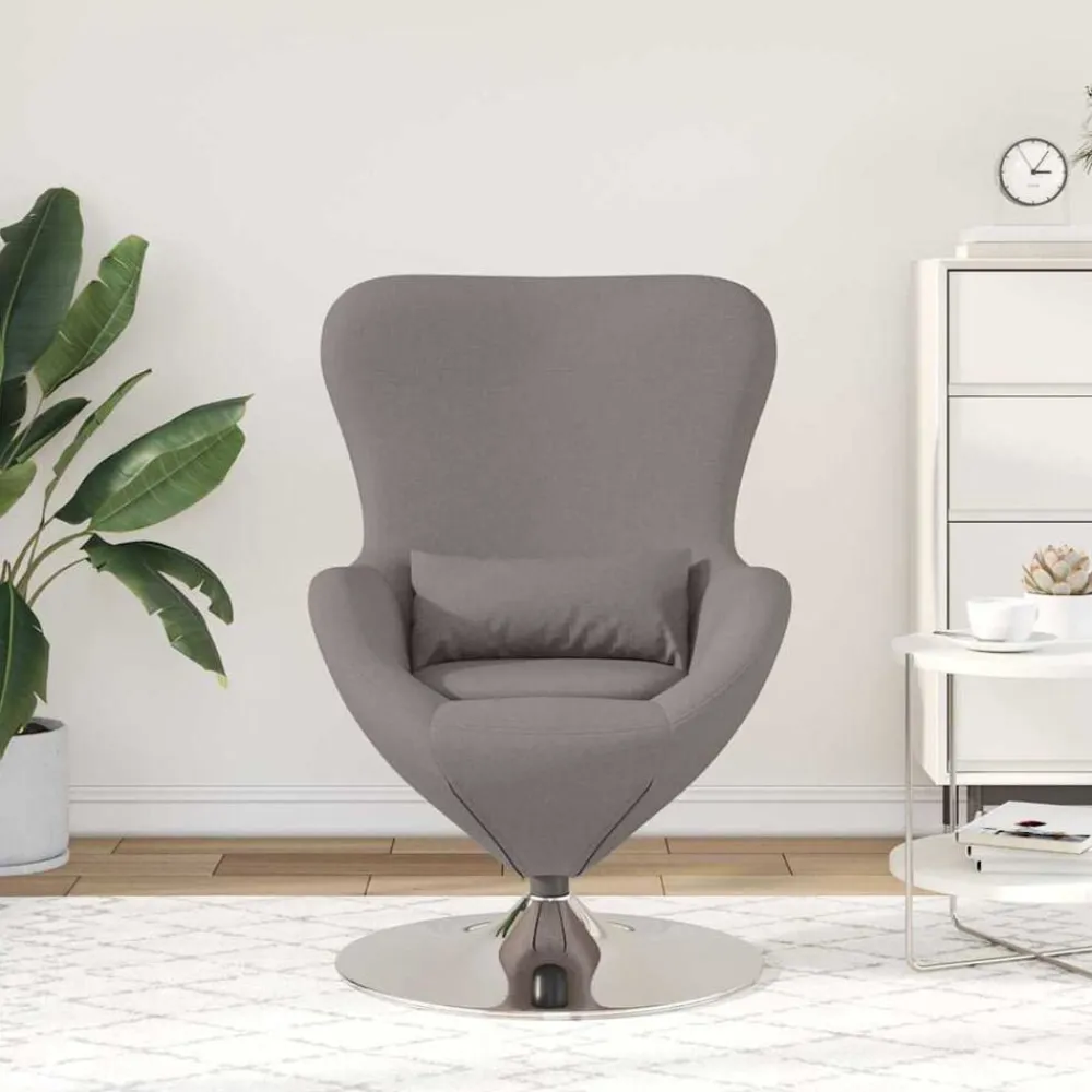 vidaXL Sillas-Sillón huevo 63 x 73 x 90 cm tela
