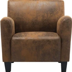 vidaXL Sillón marrón 70x69x72 cm piel sintética Online