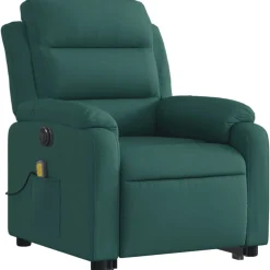 vidaXL Sillas-Sillón masaje eléctrico reclinable elevable tela