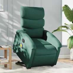 vidaXL Sillas-Sillón masaje eléctrico reclinable elevable tela