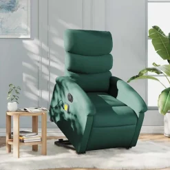 vidaXL Sillas-Sillón masaje eléctrico reclinable elevable tela