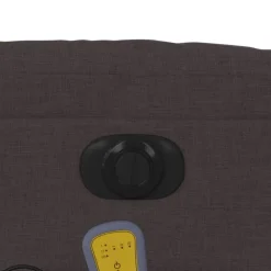 vidaXL Sillas-Sillón masaje eléctrico reclinable elevable tela marrón oscuro