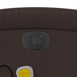 vidaXL Sillas-Sillón masaje eléctrico reclinable elevable tela marrón oscuro