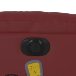 vidaXL Sillón masaje reclinable eléctrico cuero sintético rojo tinto Rojo vino tinto Best