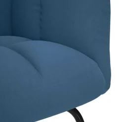 vidaXL Sillas-Sillón mecedora con taburete tela