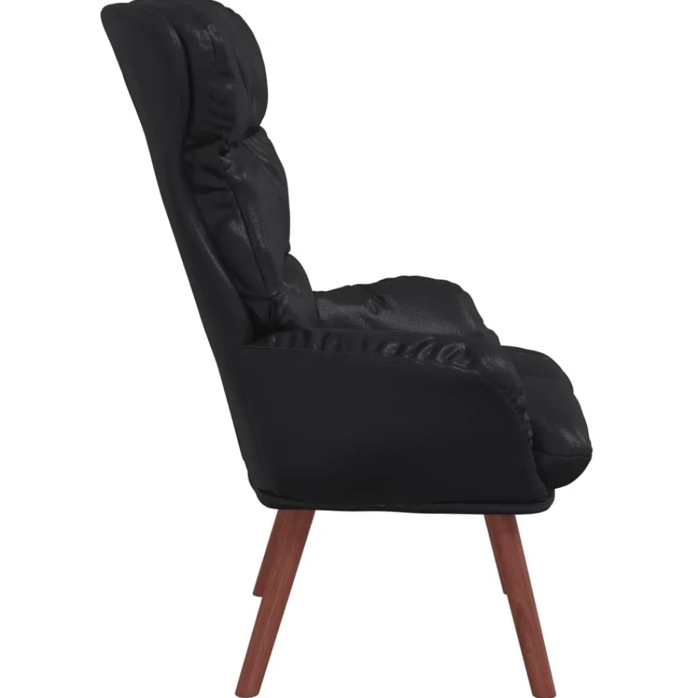 vidaXL sillón 69 x 74 x 93 cm Cuero artificial Negro Hot