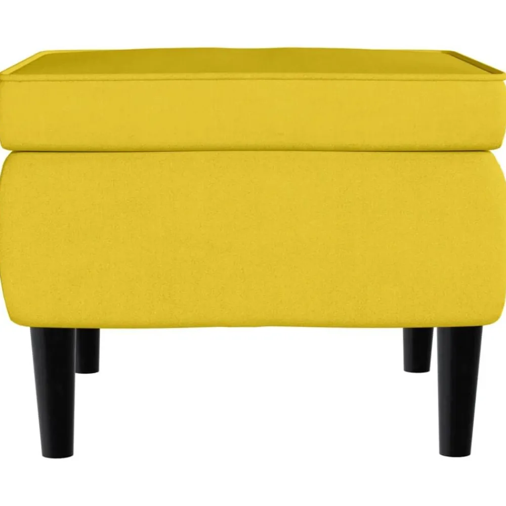 vidaXL Sillas-Sillón orejero con taburete terciopelo