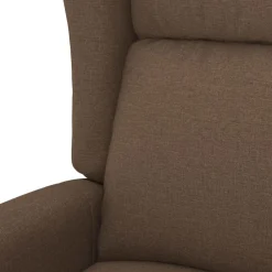 vidaXL Sillas-Sillón orejero reclinable eléctrico tela marrón