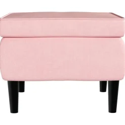 vidaXL Sillas-Sillón orejero y taburete de terciopelo
