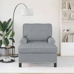 vidaXL Sillas-Sillón reclinable con cojín 91 x 157 x 91 cm tela