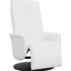 vidaXL Sillas-Sillón reclinable con reposapiés cuero sintético