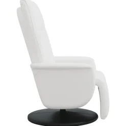 vidaXL Sillas-Sillón reclinable con reposapiés cuero sintético