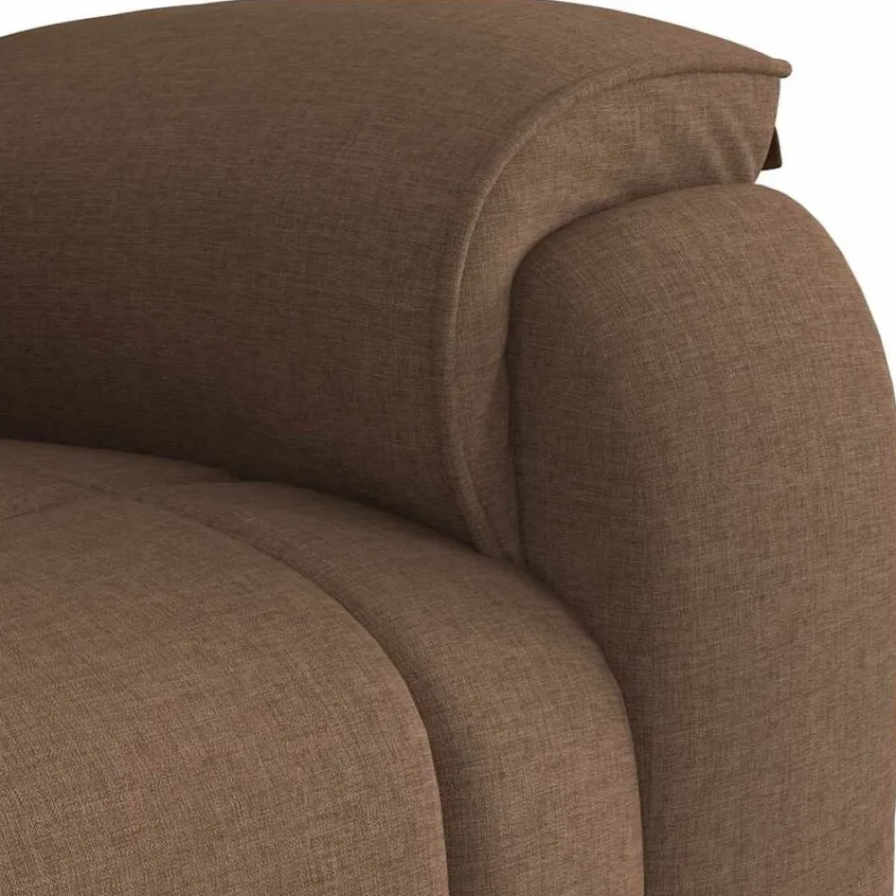 vidaXL Sillón reclinable con masaje de tela marrón Marrón Best