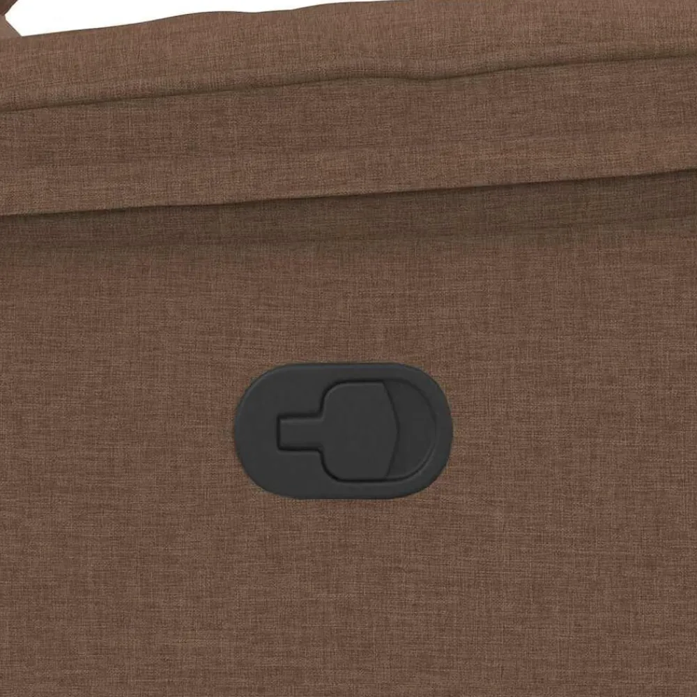 vidaXL Sillón reclinable con masaje de tela marrón Marrón Best