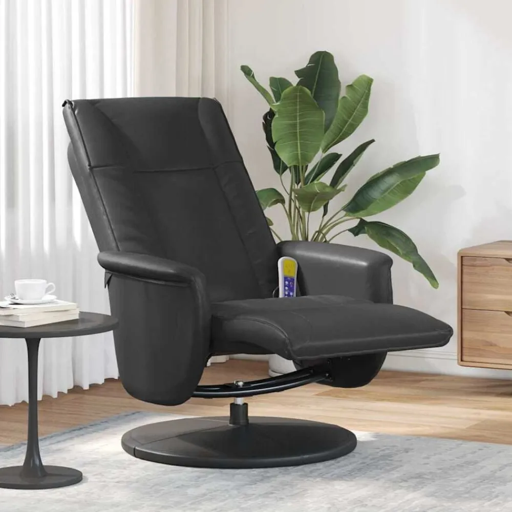 vidaXL Sillas-Sillón reclinable con masaje giratorio 71 x 90 x 105 cm