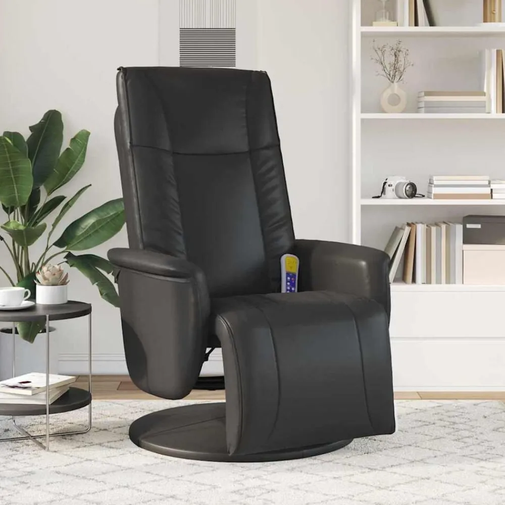 vidaXL Sillas-Sillón reclinable con masaje giratorio 71 x 90 x 105 cm