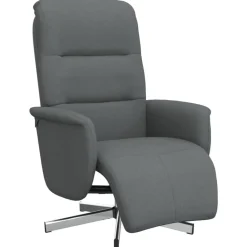 vidaXL Sillas-Sillón reclinable con reposapiés tela