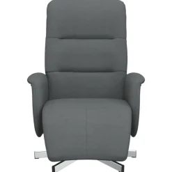 vidaXL Sillas-Sillón reclinable con reposapiés tela
