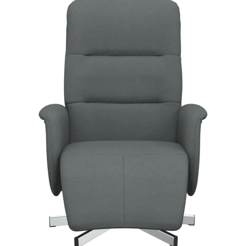 vidaXL Sillas-Sillón reclinable con reposapiés tela
