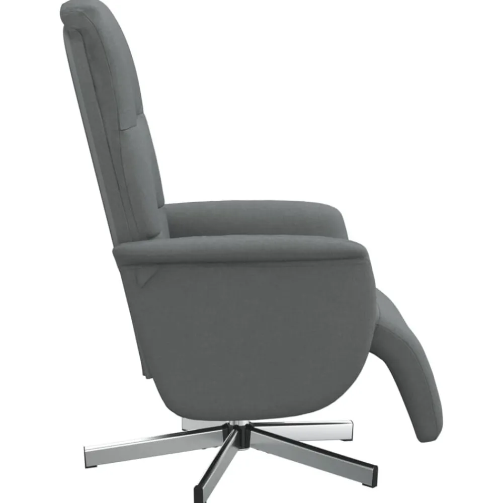 vidaXL Sillas-Sillón reclinable con reposapiés tela