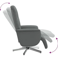 vidaXL Sillas-Sillón reclinable con reposapiés tela