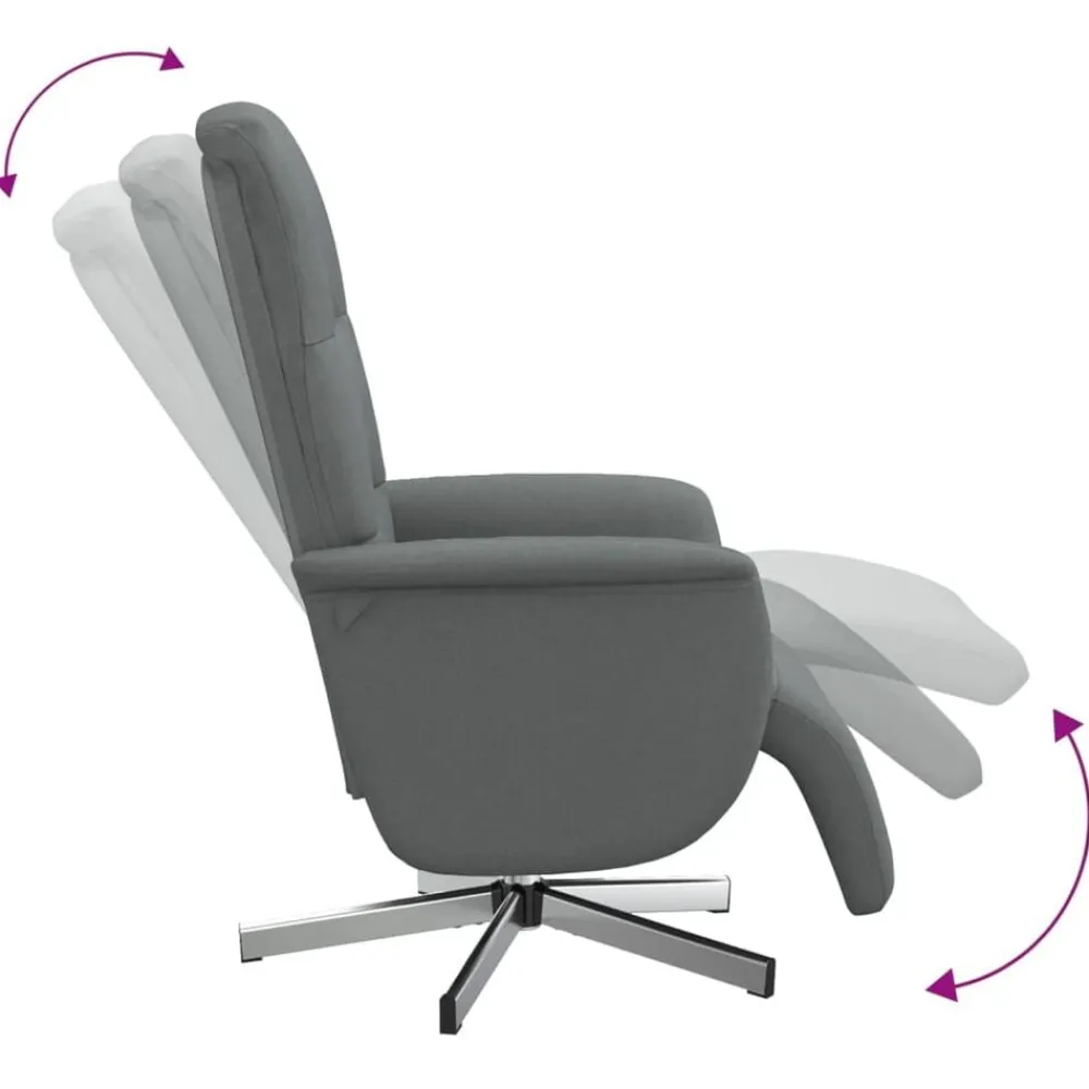 vidaXL Sillas-Sillón reclinable con reposapiés tela