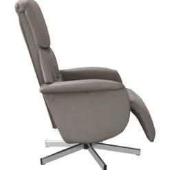 vidaXL Sillón reclinable con reposapiés tela gris taupe Taupé Outlet
