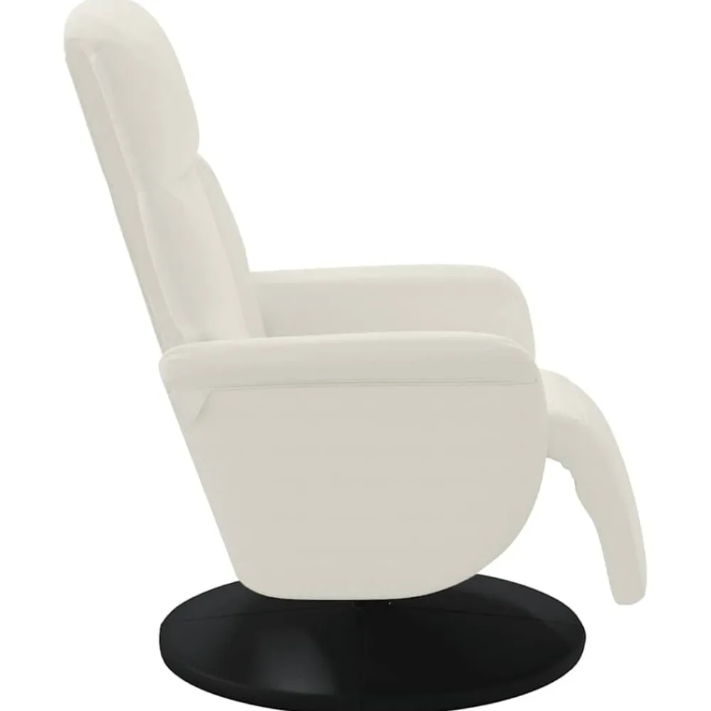 vidaXL Sillón reclinable con reposapiés terciopelo color Crema New