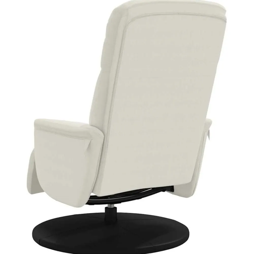 vidaXL Sillón reclinable con reposapiés terciopelo color Crema New