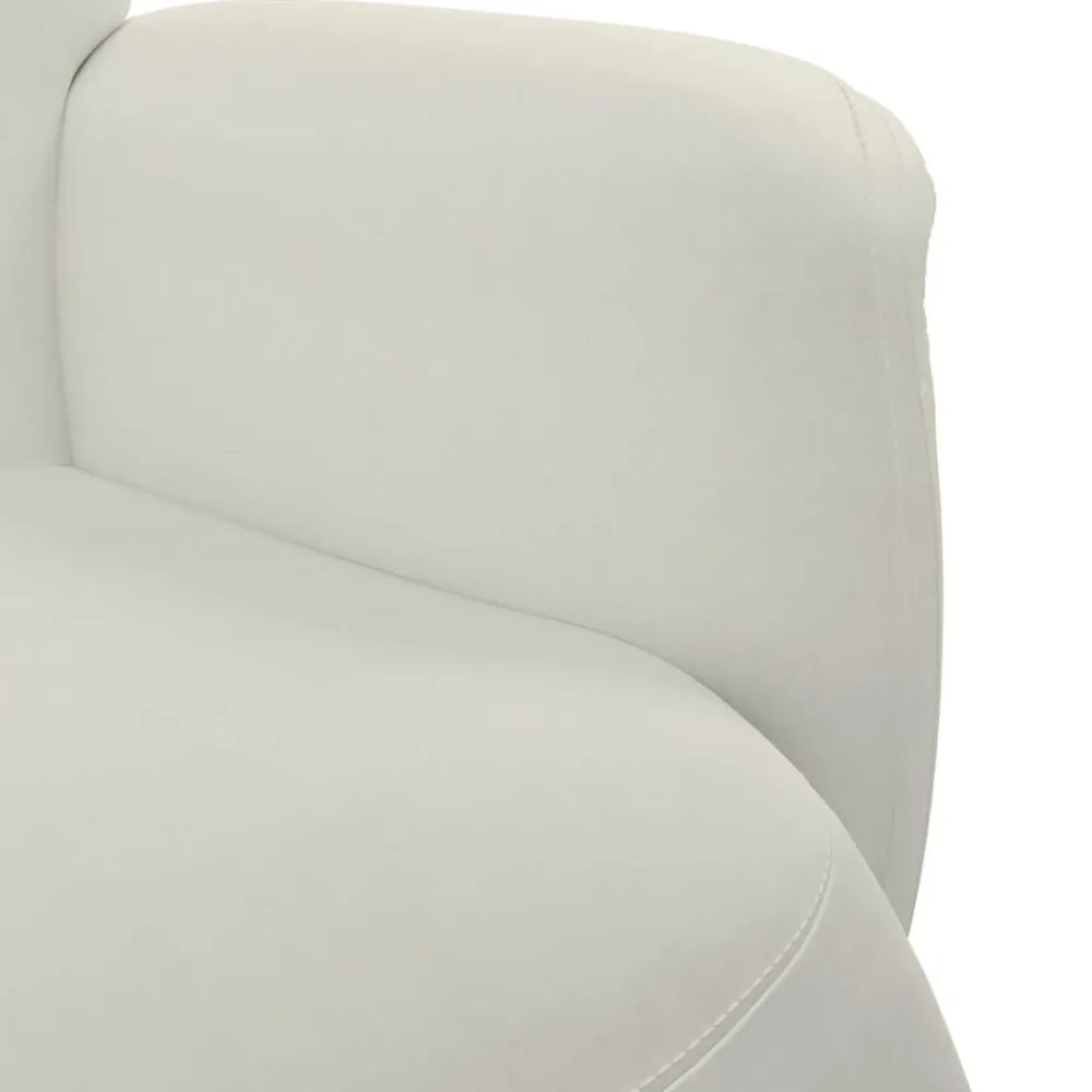 vidaXL Sillón reclinable con reposapiés terciopelo color Crema New