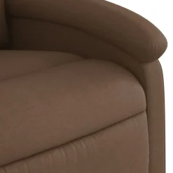 vidaXL Sillas-Sillón reclinable con masaje de tela marrón
