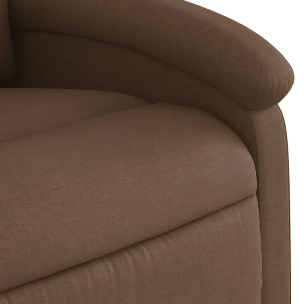 vidaXL Sillas-Sillón reclinable con masaje de tela marrón