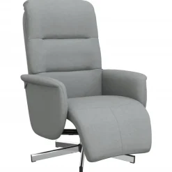vidaXL Sillas-Sillón reclinable con reposapiés tela