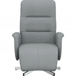 vidaXL Sillas-Sillón reclinable con reposapiés tela