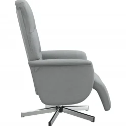 vidaXL Sillas-Sillón reclinable con reposapiés tela