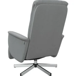 vidaXL Sillas-Sillón reclinable con reposapiés tela