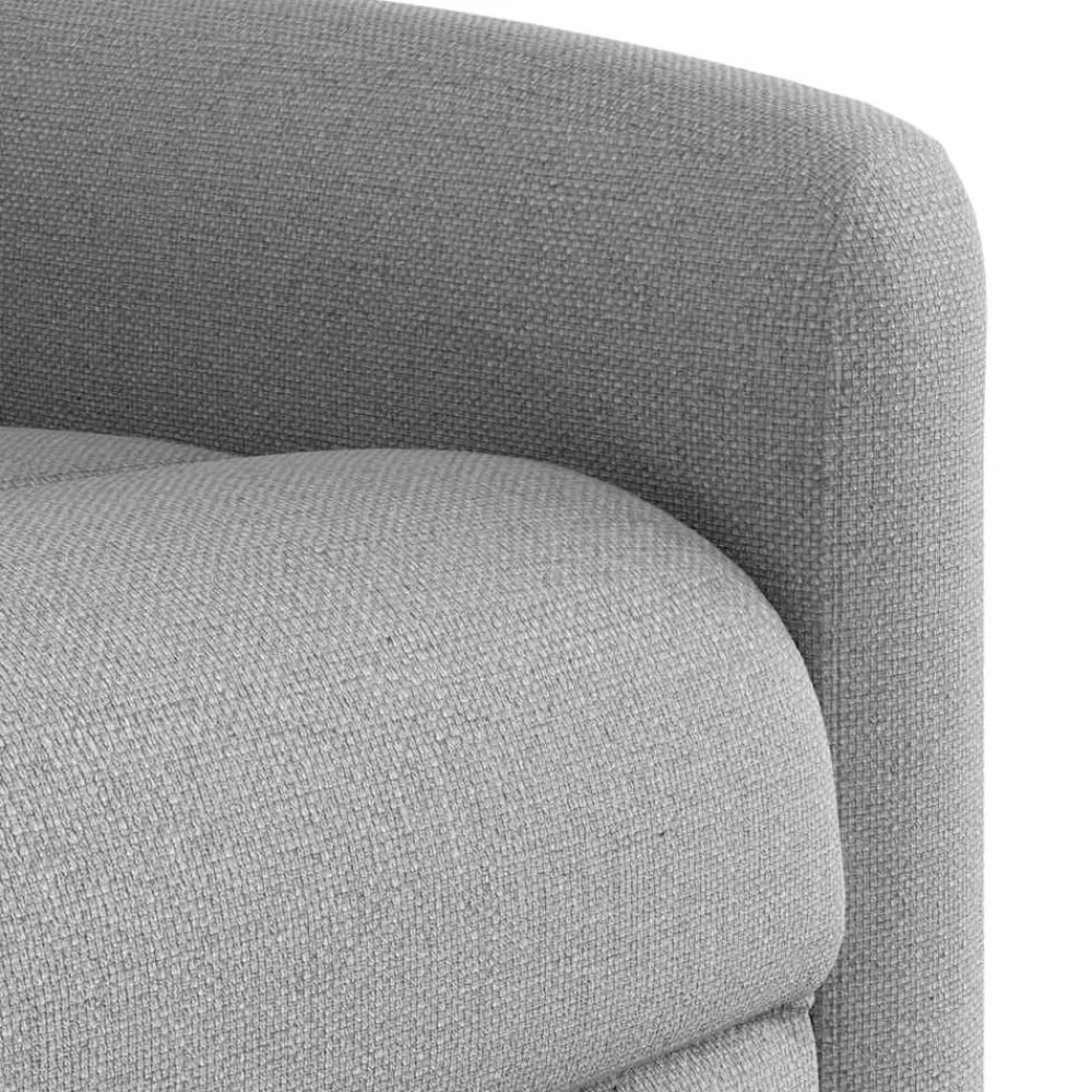 vidaXL Sillón reclinable de masaje eléctrico tela Gris nube