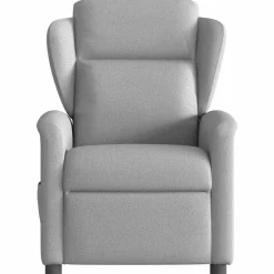 vidaXL Sillón reclinable de masaje eléctrico tela Gris nube