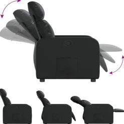 vidaXL Sillas-Sillón reclinable de cuero sintético