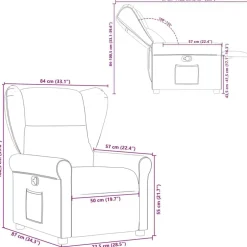 vidaXL Sillón reclinable de tela marrón oscuro Marr&oacute;n oscuro Hot