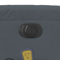 vidaXL Sillón reclinable de masaje eléctrico terciopelo Gris oscuro New